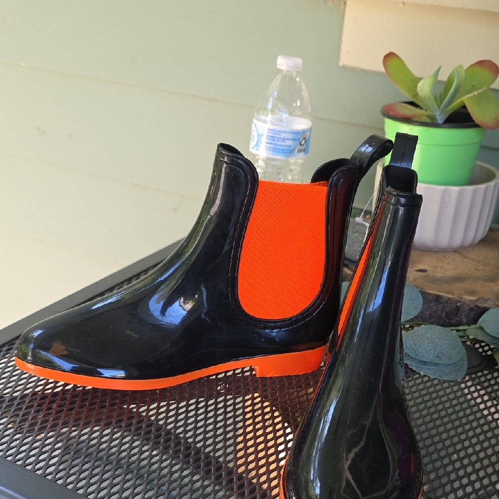 Henry Ferrera Black and Orange Women's Boots